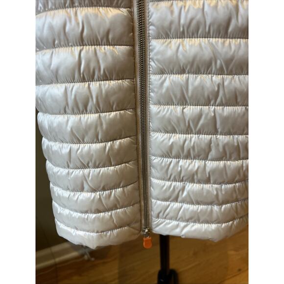 Save The Duck Ultra light Puffer Jacket Plumtech Champagne Zip NEW M pockets - Picture 3 of 16